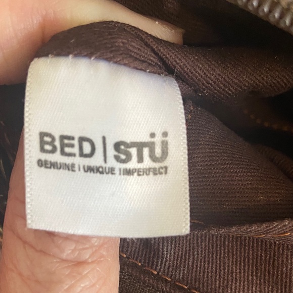 Bed Stu Encase Compact Rustic Tan Veg Tanned Leather Crossbody Bag 3-in-1 EUC - Picture 10 of 10